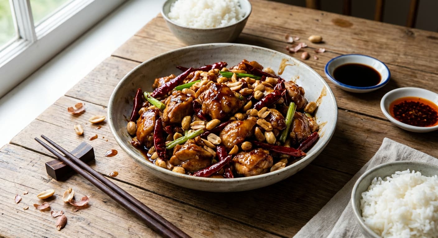 Kung Pao Chicken — Sichuan Stir-Fry with Peanuts and Dried Chilies - authentic chinese recipe