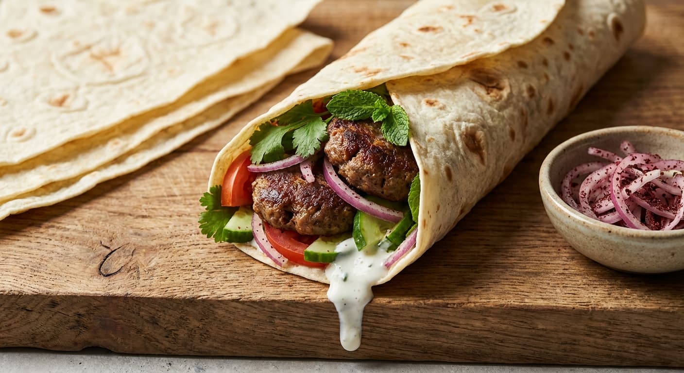 Lavash Durum — Azerbaijani Lamb Wrap in Thin Lavash - authentic azerbaijani recipe