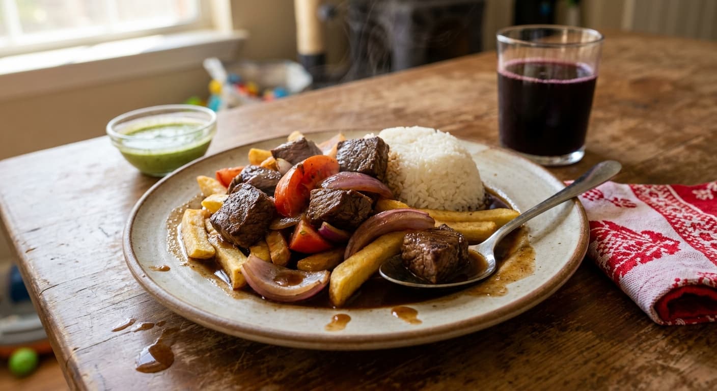 Peruvian Beef Stir-Fry — Wok-Seared Beef with Fries - authentic peruvian recipe