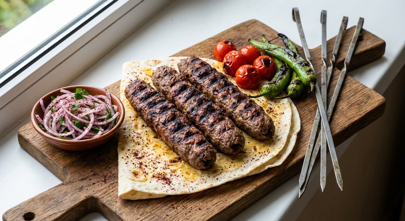 Lüle Kebab — Azerbaijani Charcoal Lamb Kebab Wrapped in Lavash - authentic azerbaijani recipe
