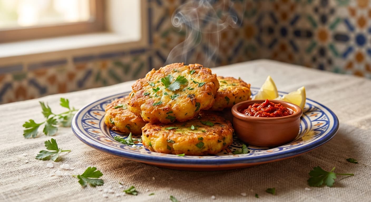 Maakouda โ Moroccan Spiced Potato Fritters - authentic moroccan recipe
