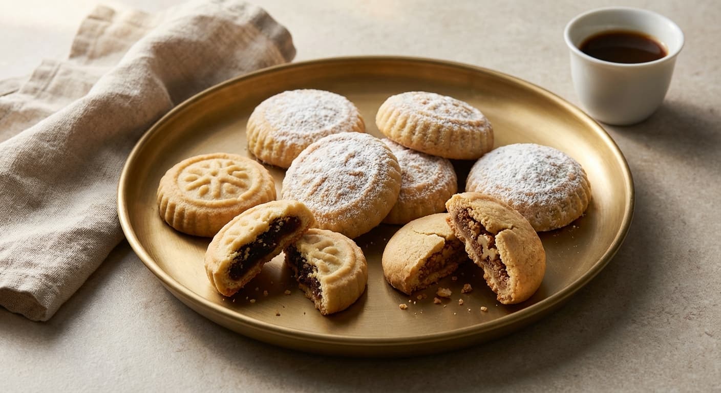 Maamoul — Lebanese Date and Walnut Filled Shortbread Cookies - authentic lebanese recipe