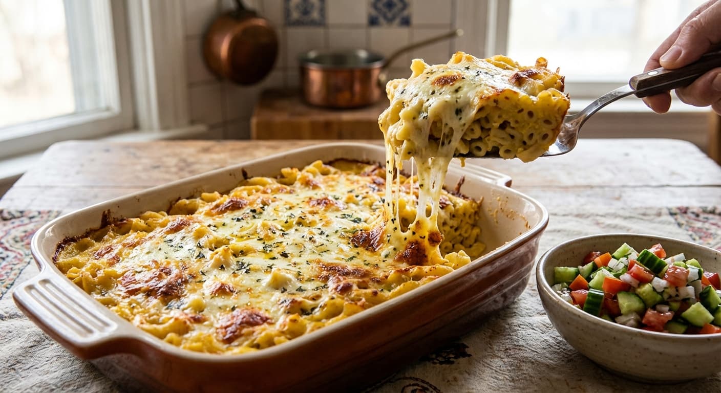 Makaroni o Panir - Persian - Style Macaroni and Cheese - authentic persian recipe