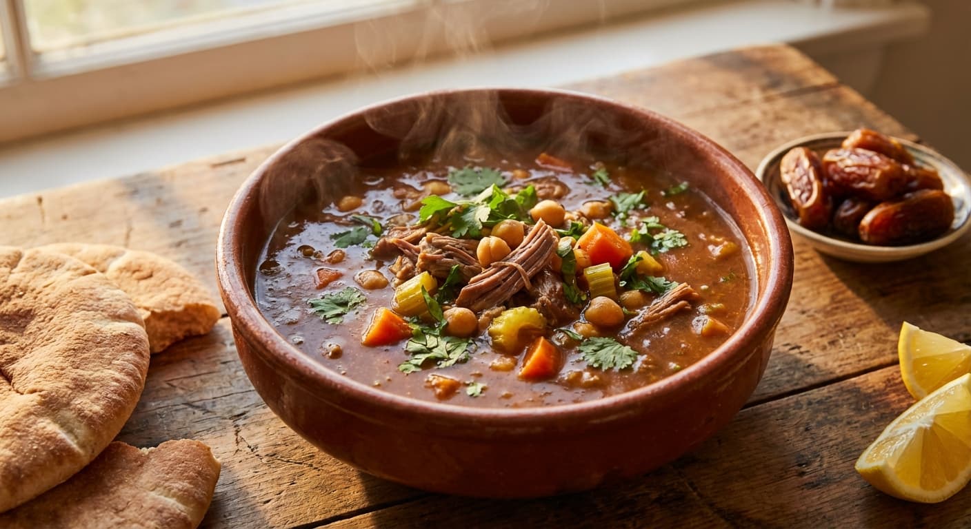 Marrakeshi Harira — Moroccan Lamb and Chickpea Soup - authentic moroccan recipe