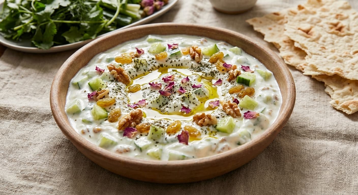 Mast-o-Khiar — Persian Cucumber and Herb Yogurt Dip - authentic persian recipe