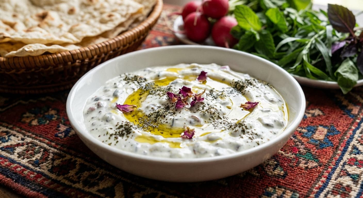 Yogurt with Wild Shallot - authentic persian recipe