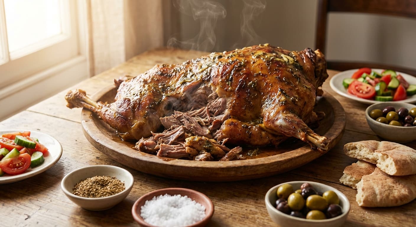 Mechoui — Moroccan slow-roasted whole lamb with cumin butter - authentic moroccan recipe