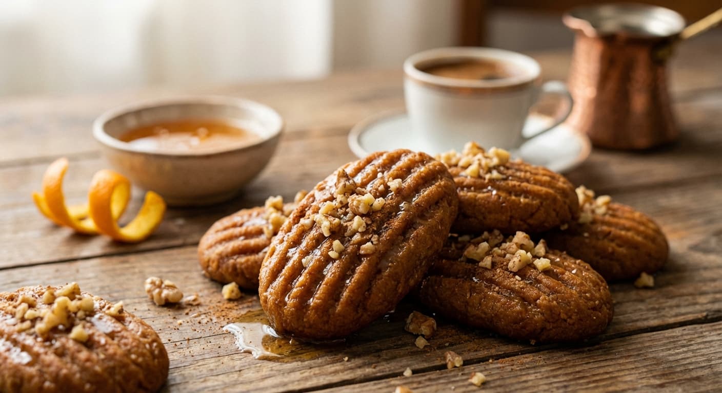 Melomakarona — Greek Honey-Spiced Christmas Cookies Soaked in Syrup - authentic greek recipe