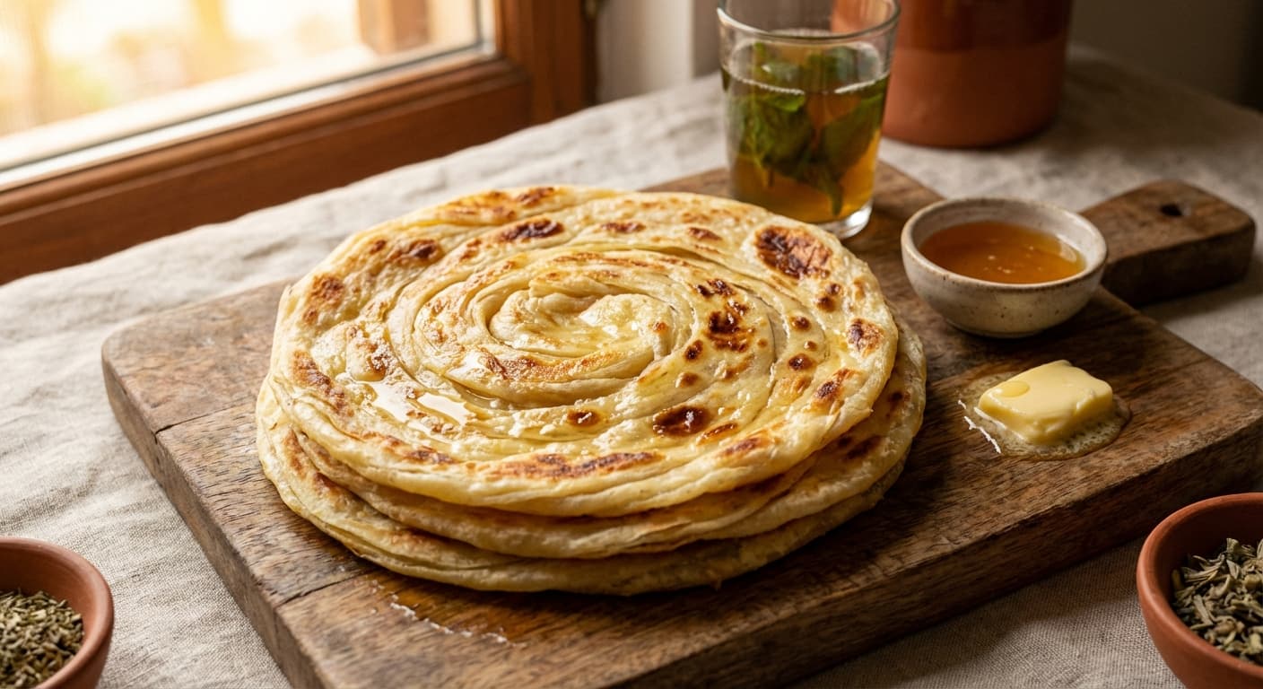 Meloui — Moroccan Spiral-Layered Pan-Fried Flatbread - authentic moroccan recipe