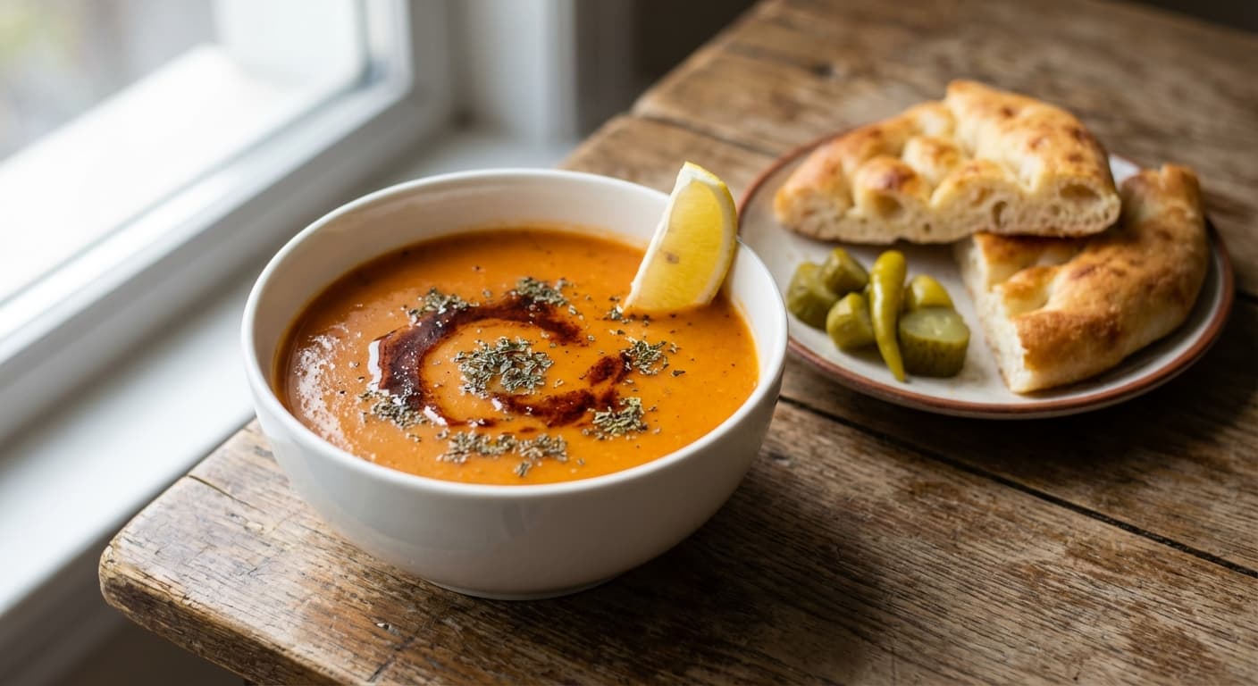 Mercimek Çorbası — Classic Turkish Red Lentil Soup - authentic turkish recipe