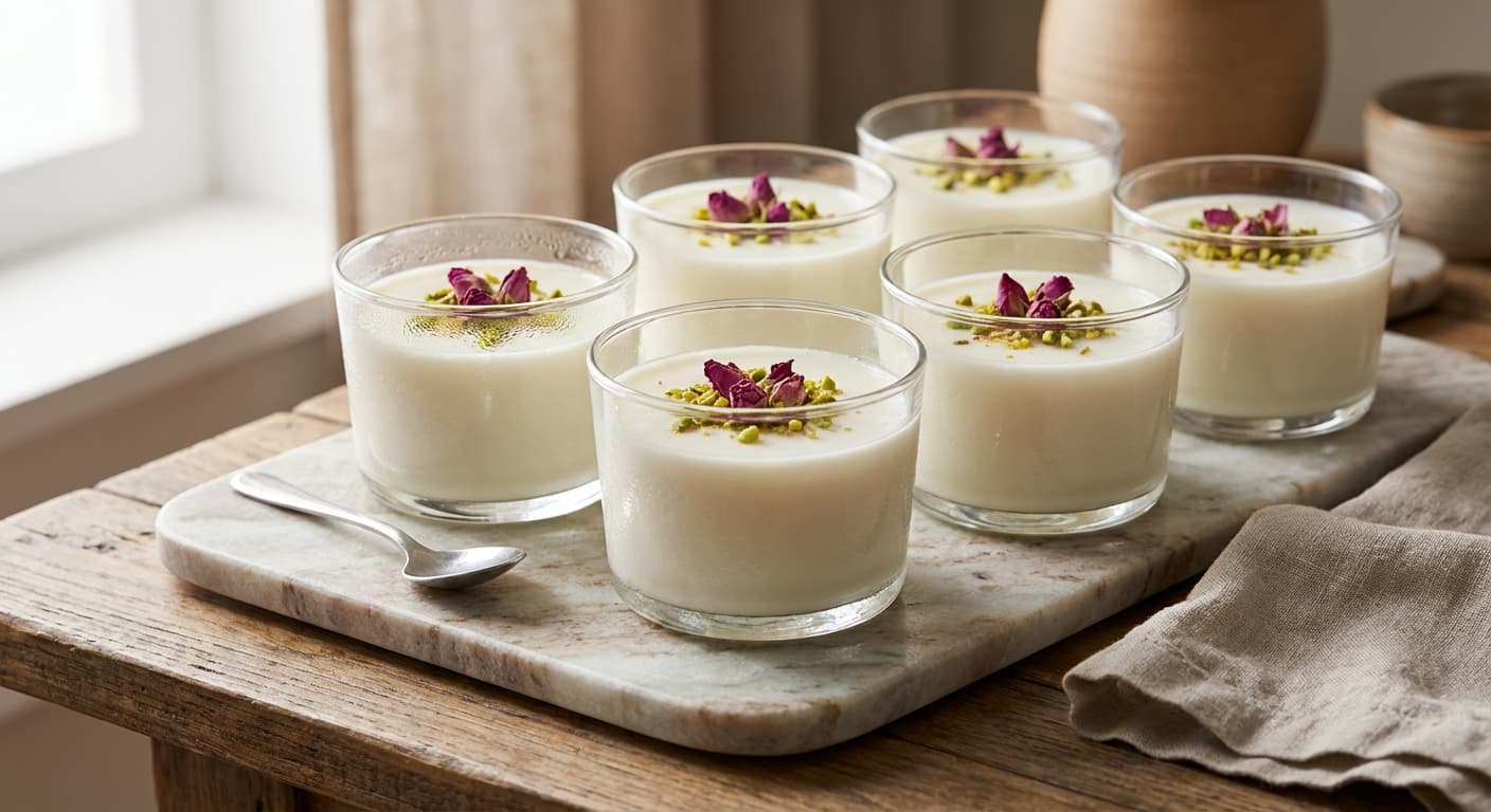 Mhalabiyeh — Lebanese Milk Pudding with Orange Blossom - authentic lebanese recipe