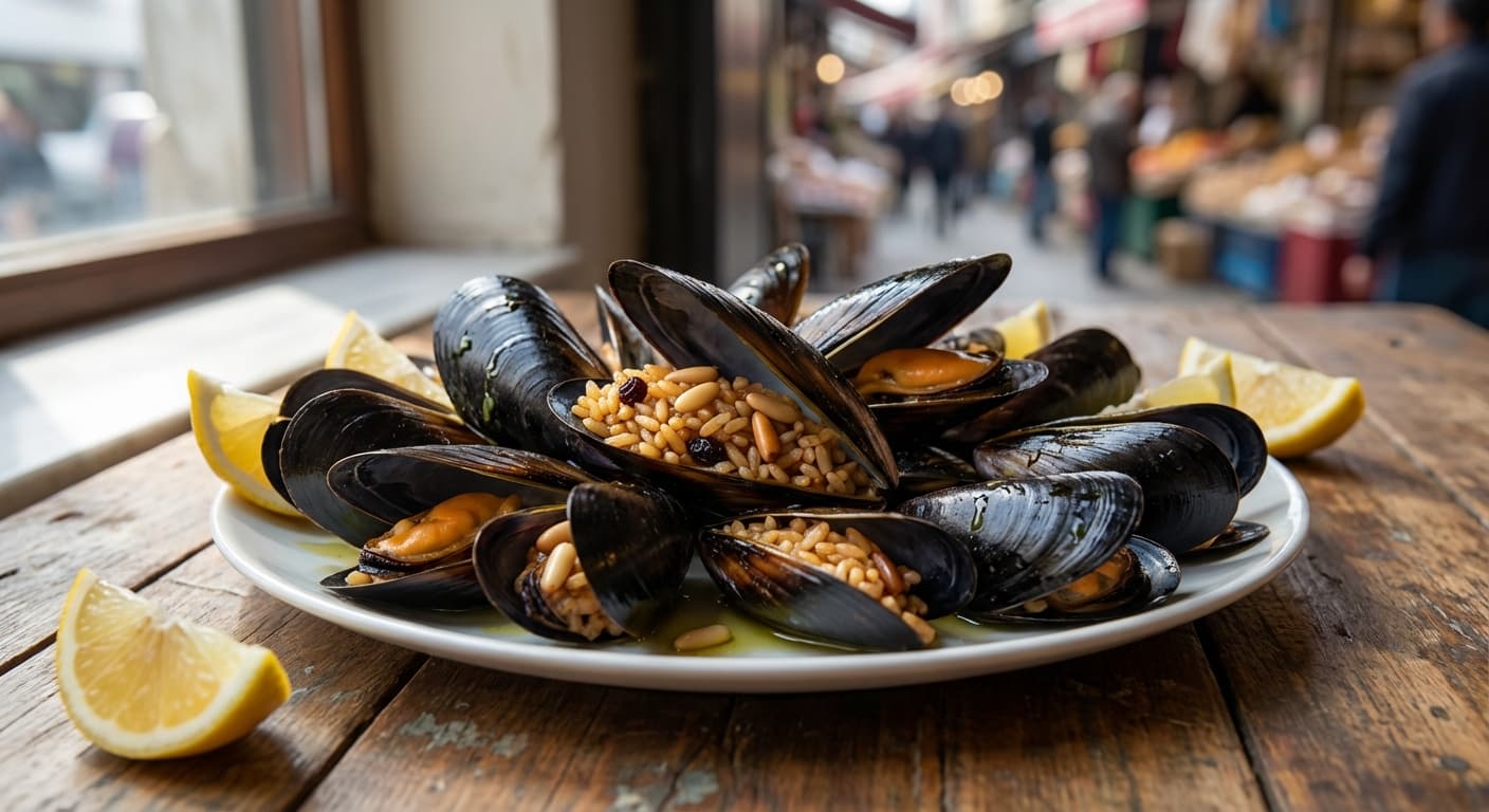 Midye Dolma — Turkish Stuffed Mussels with Spiced Rice - authentic turkish recipe
