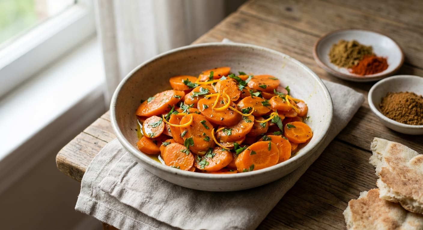 Moroccan Carrot Salad — Spiced Carrot Salad with Cumin and Orange Blossom - authentic moroccan recipe