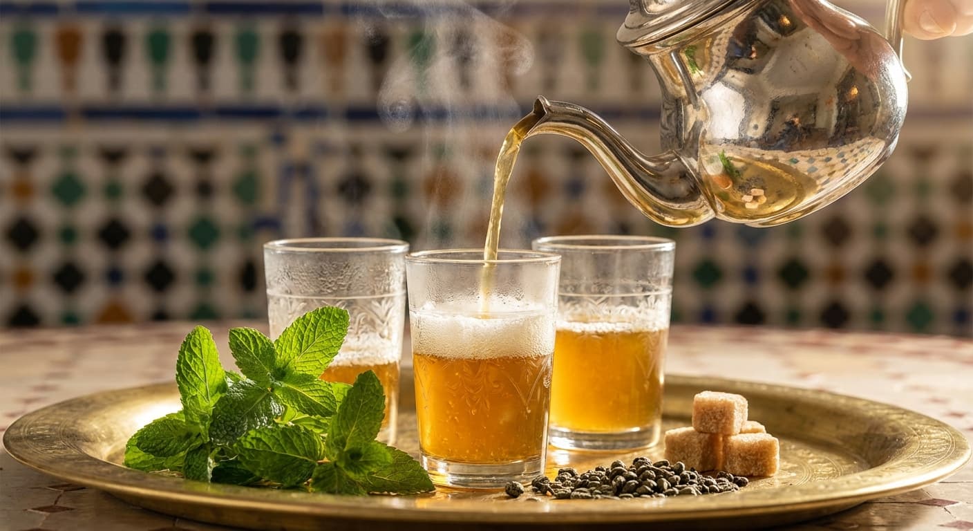Moroccan Mint Tea — Traditional Sweet Mint Green Tea Ceremony - authentic moroccan recipe