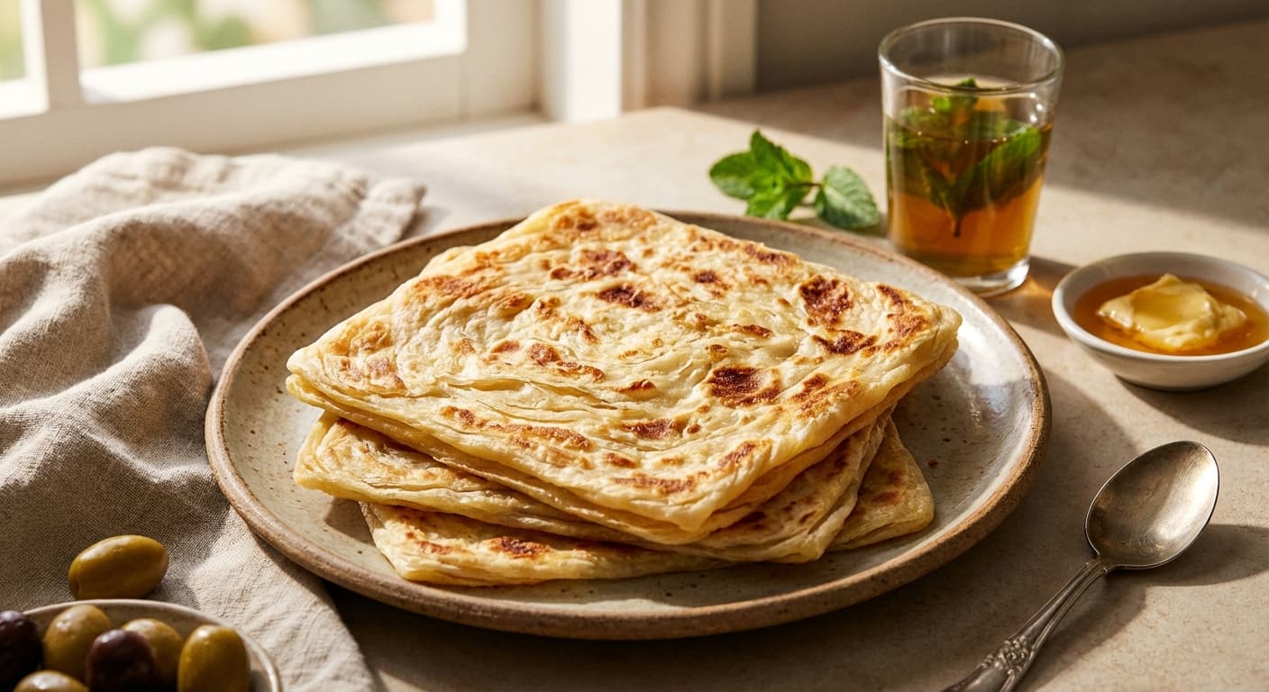 Msemen — Moroccan Square-Shaped Flaky Flatbread - authentic moroccan recipe