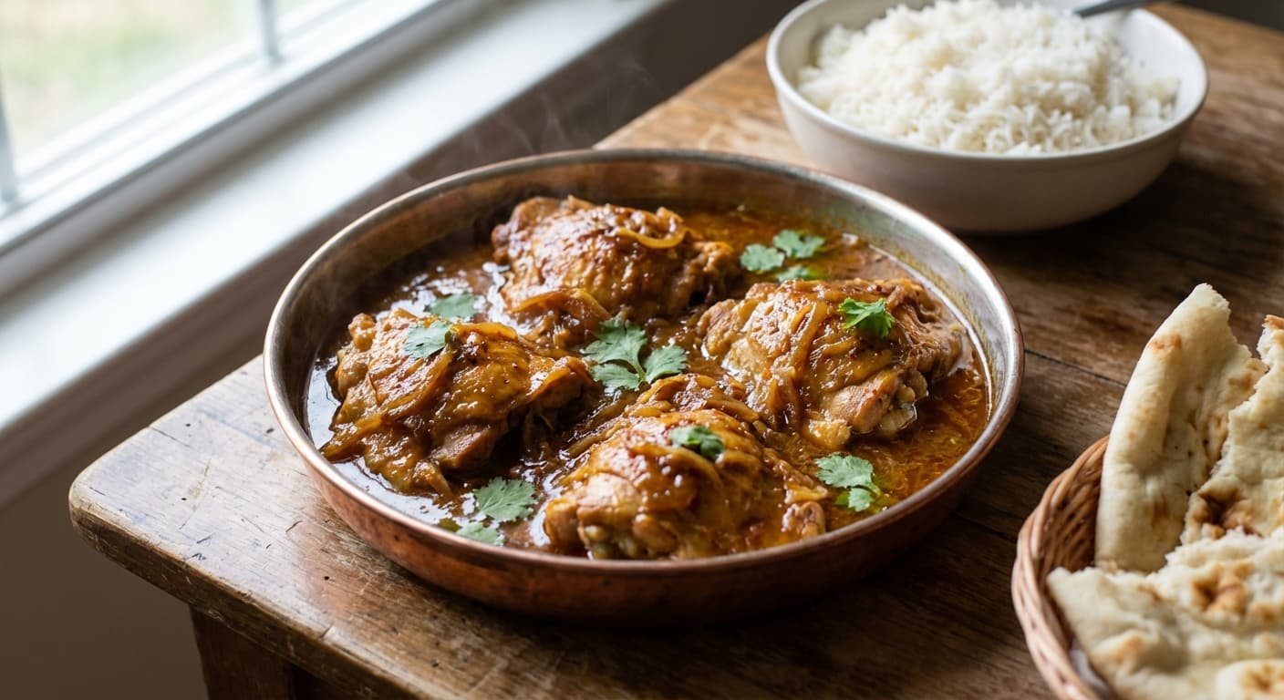 Murgh-e Qorma — Afghan Chicken in Onion-Tomato Gravy - authentic afghan recipe