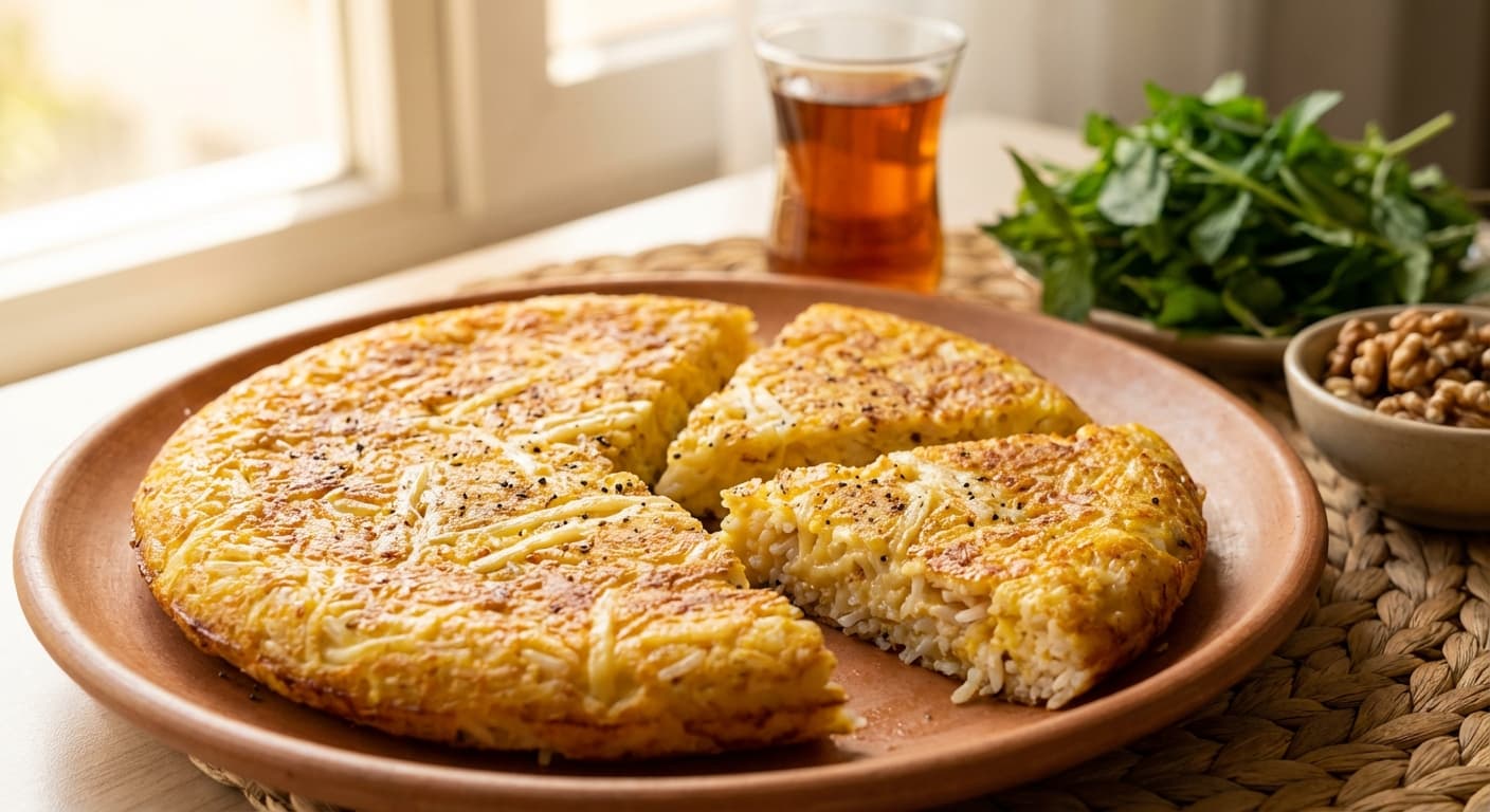 Omelet - e Berenj va Panir - authentic persian recipe