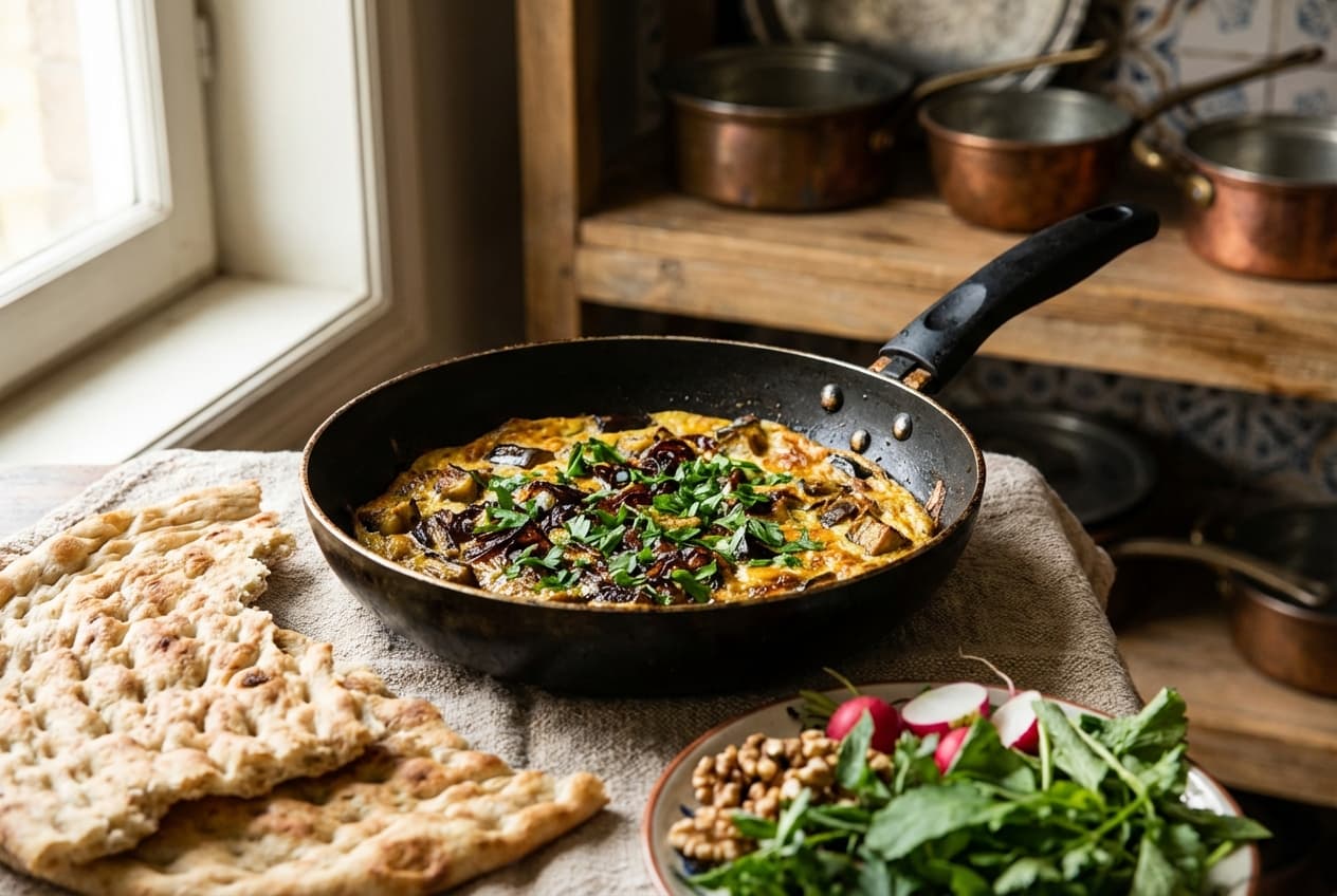 Omelet-e Bademjan — Persian Eggplant Omelette - authentic persian recipe