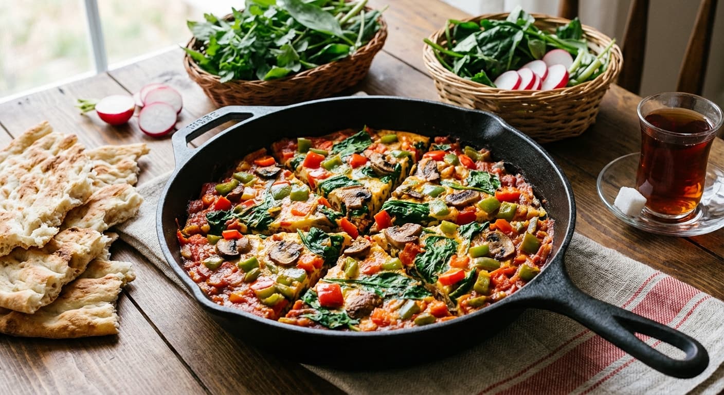 Omelet - e Sabzijat - | Persian Vegetable Omelette - authentic persian recipe