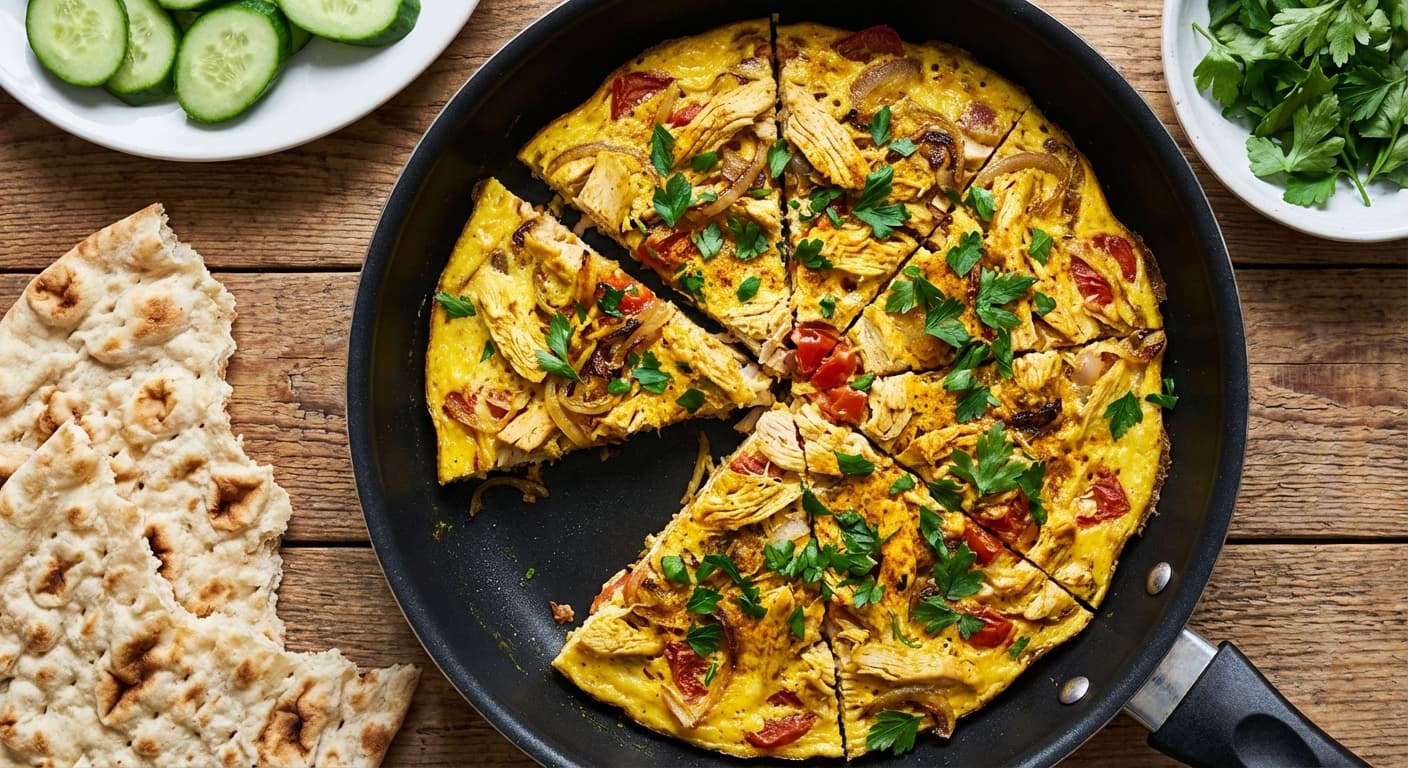 Omelette Morgh — Persian-Style Chicken Omelette - authentic persian recipe