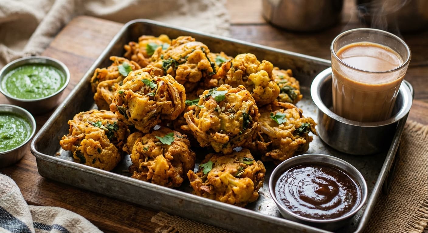 Pakora — Indian Crispy Vegetable Fritters - authentic indian recipe