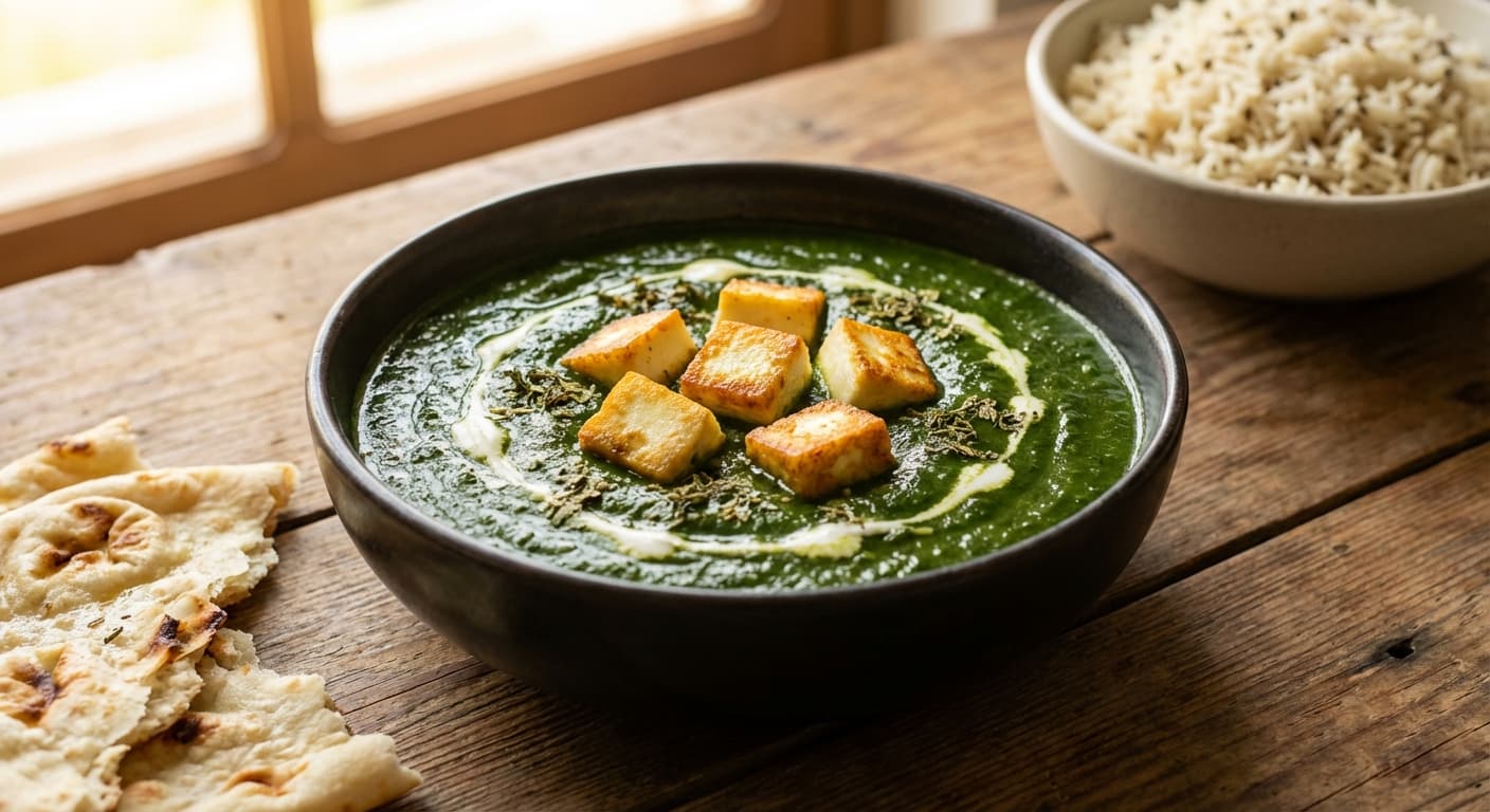 Palak Paneer — Creamy Spinach and Paneer Curry - authentic indian recipe