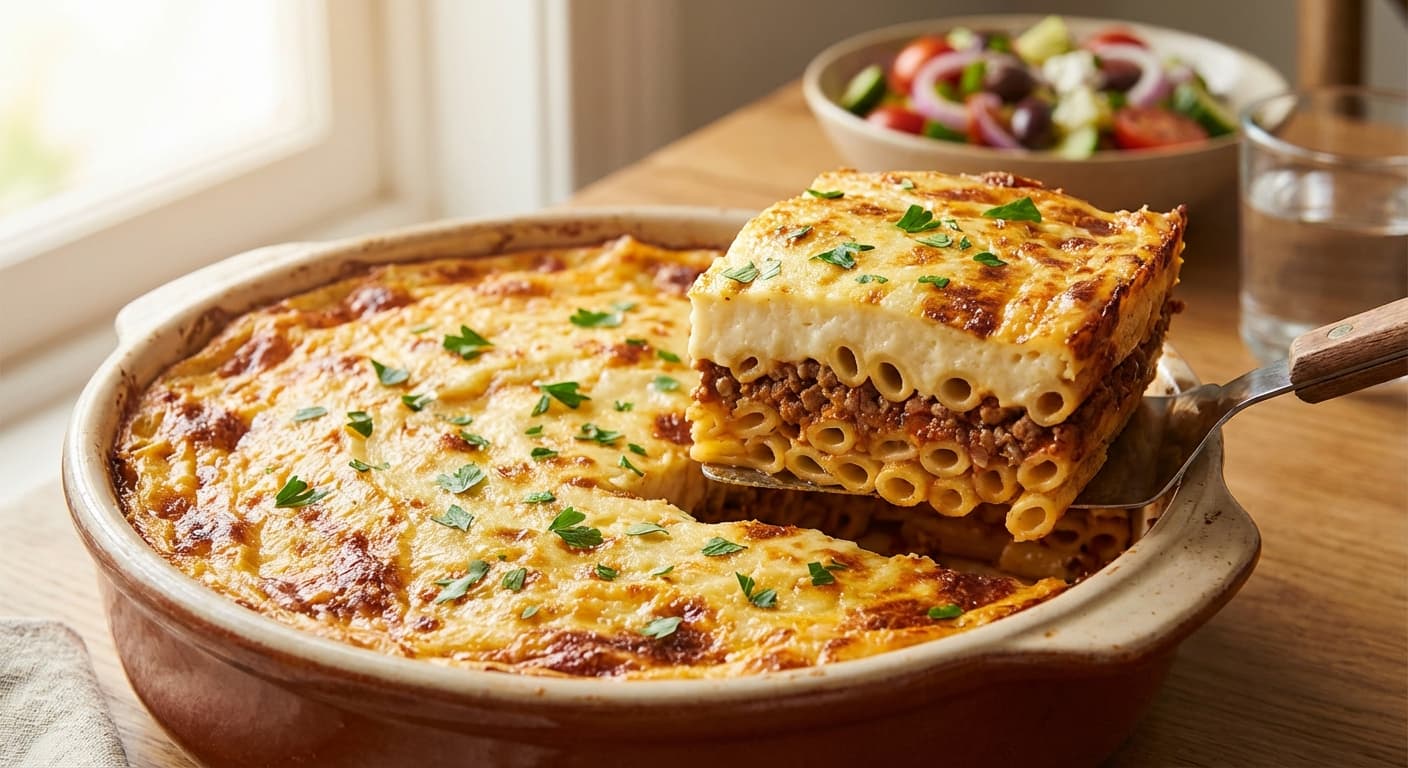 Pastitsio — Greek Baked Pasta with Beef Ragù and Béchamel - authentic greek recipe