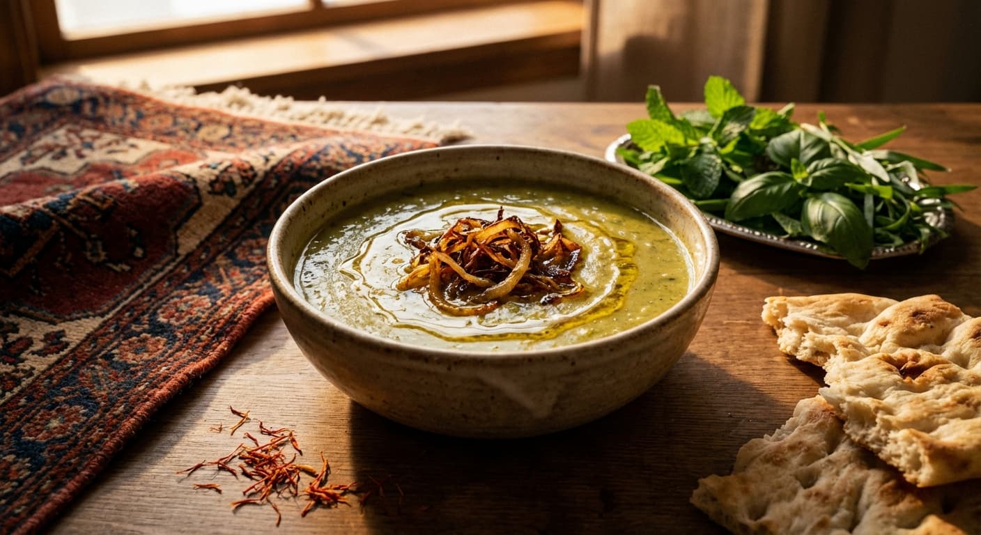 Patage Baqalay Sabz - Persian Green Fava Bean Potage - authentic persian recipe