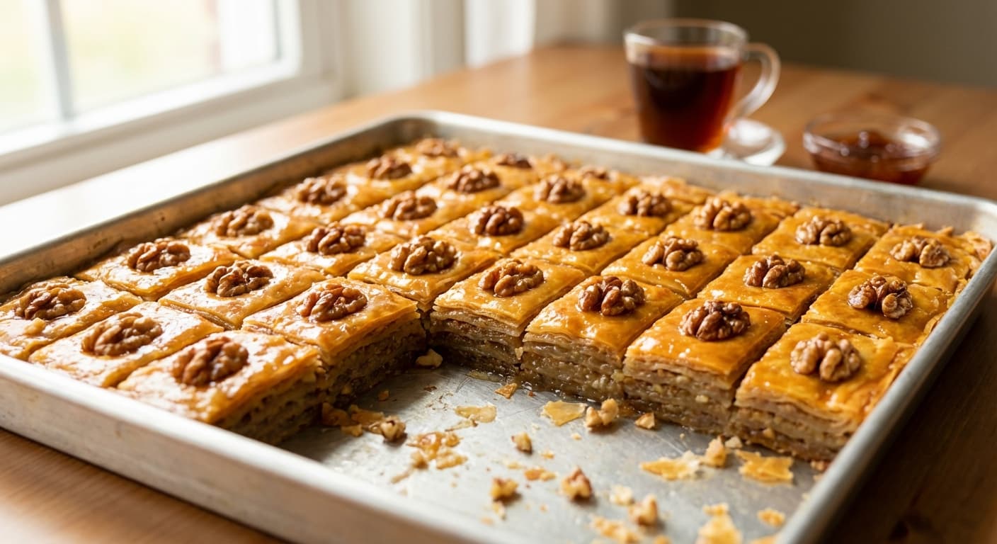 Paxlava — Azerbaijani Walnut-Layered Pastry Soaked in Syrup - authentic azerbaijani recipe