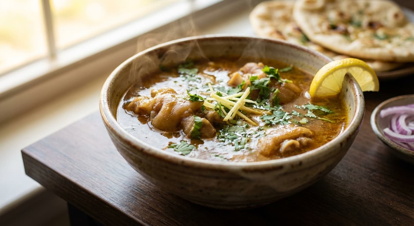 Paya Soup — Indian Trotter Broth with Ginger and Garam Masala - authentic indian recipe