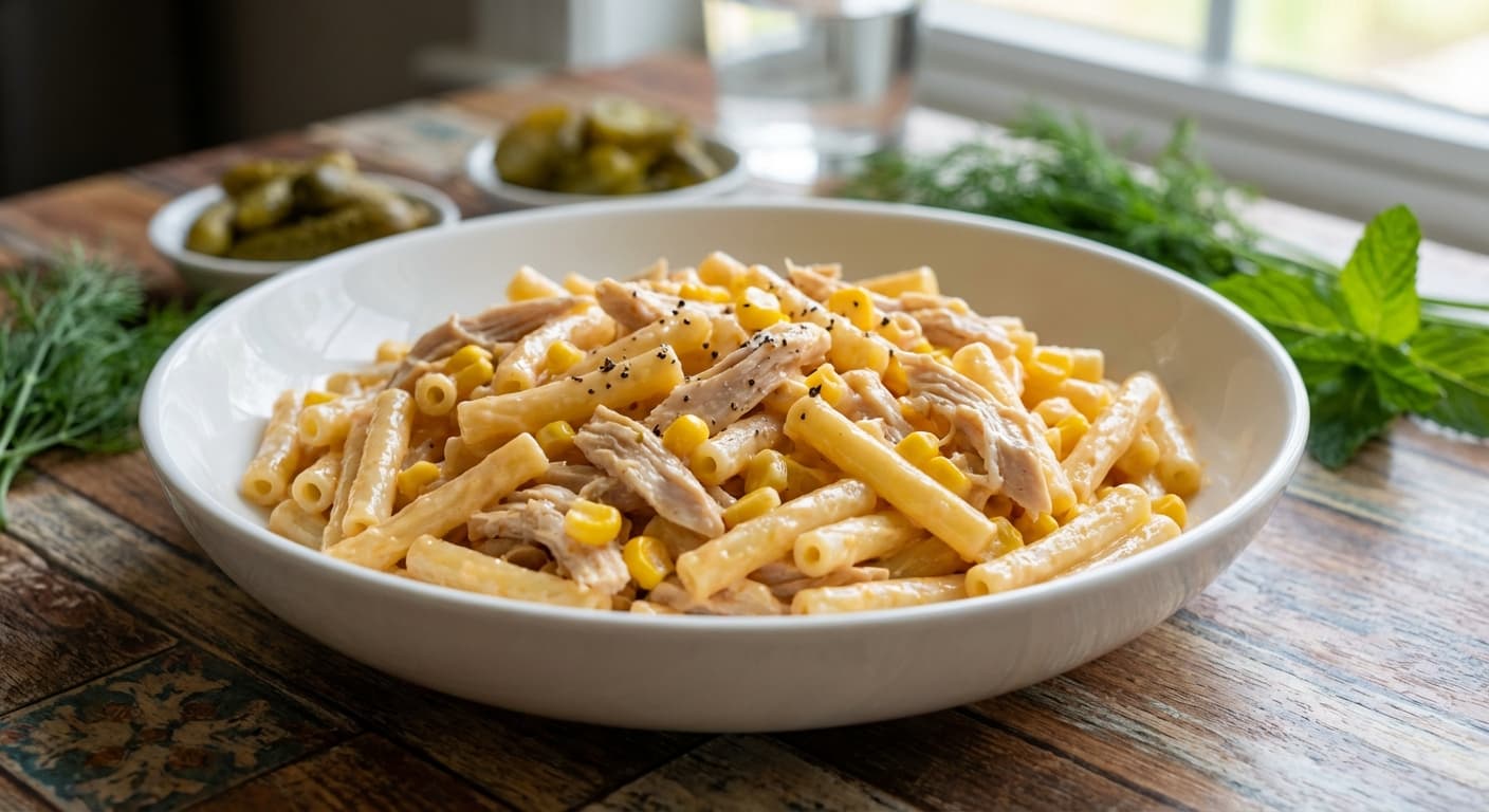 Persian Cold Pasta Salad — Creamy chicken pasta salad for gatherings - authentic persian recipe