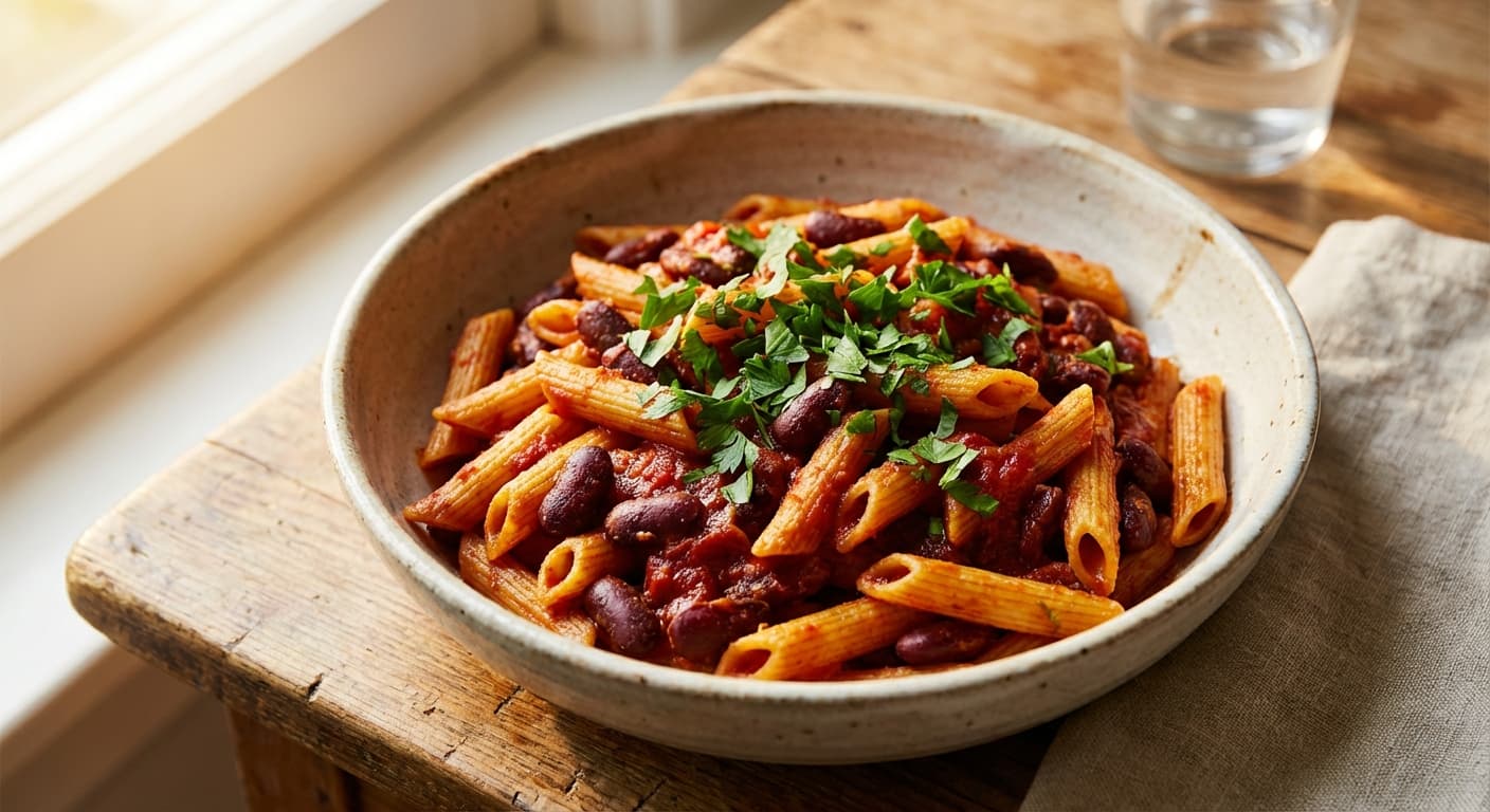 Makaronī bā Lūbiyā - Persian Pasta with Kidney Beans - authentic persian recipe
