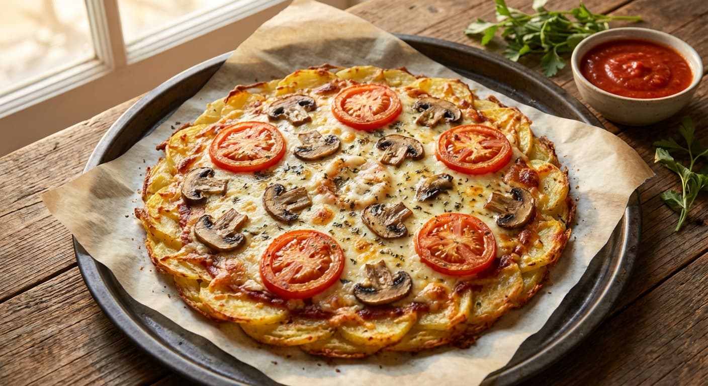 Pitzay-e Sib Zamini — Persian Potato Crust Pizza - authentic persian recipe
