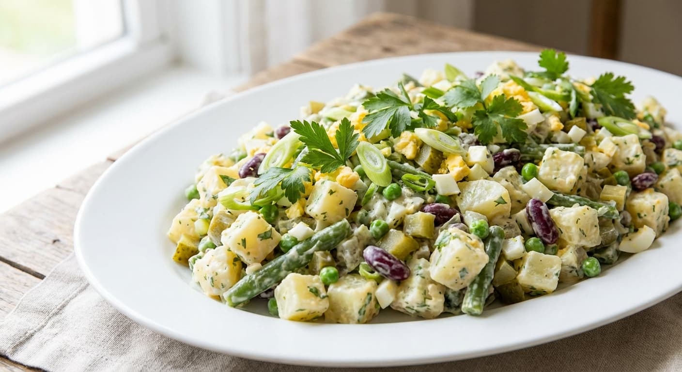 Salad Olivieh — Persian-Style Russian Salad - authentic persian recipe