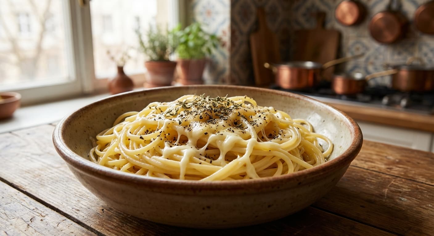 Espegeti ba Panir — Persian-Style Spaghetti with Cheese - authentic persian recipe