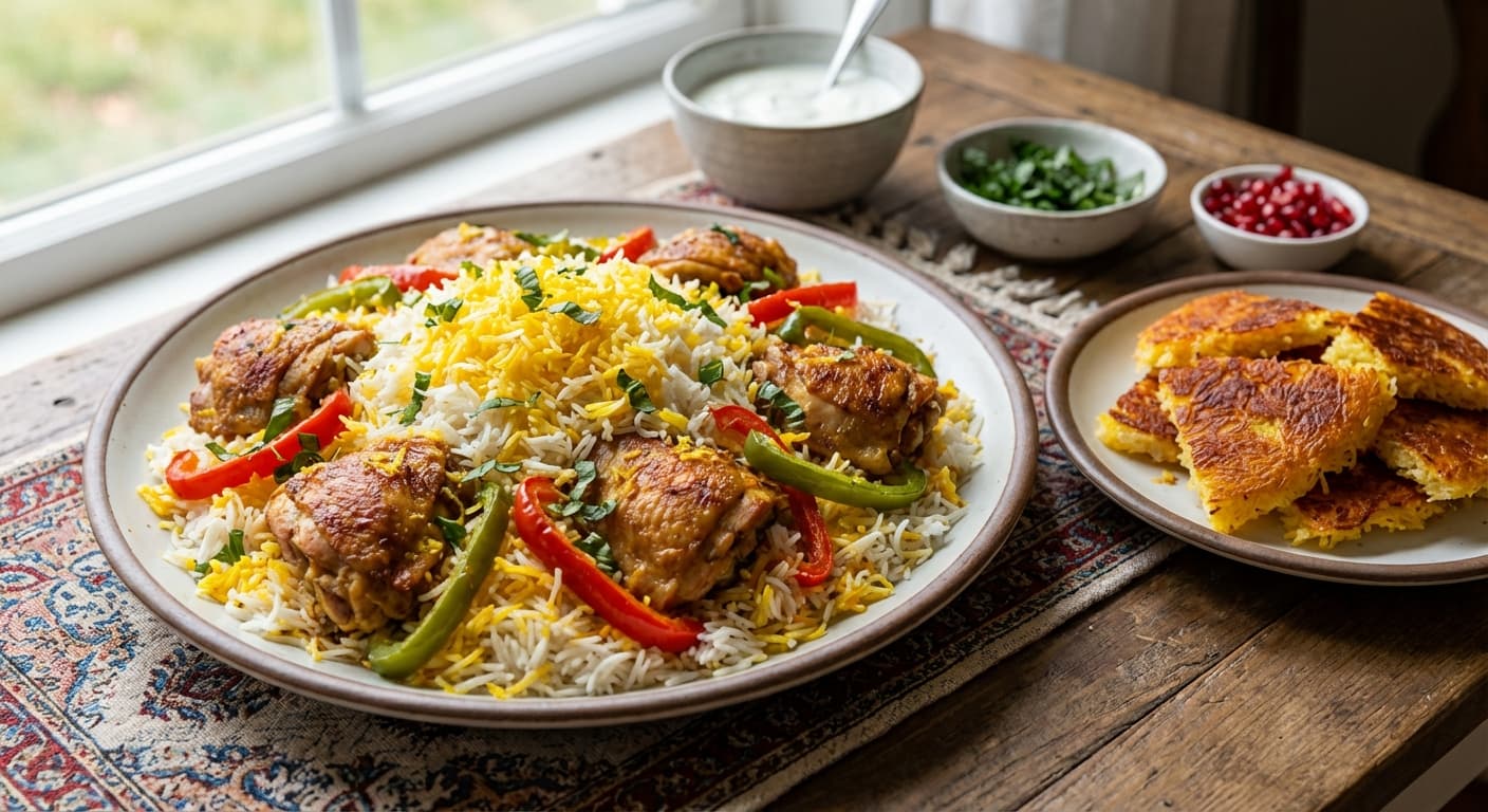 Persian - Style Chicken Polo - authentic persian recipe