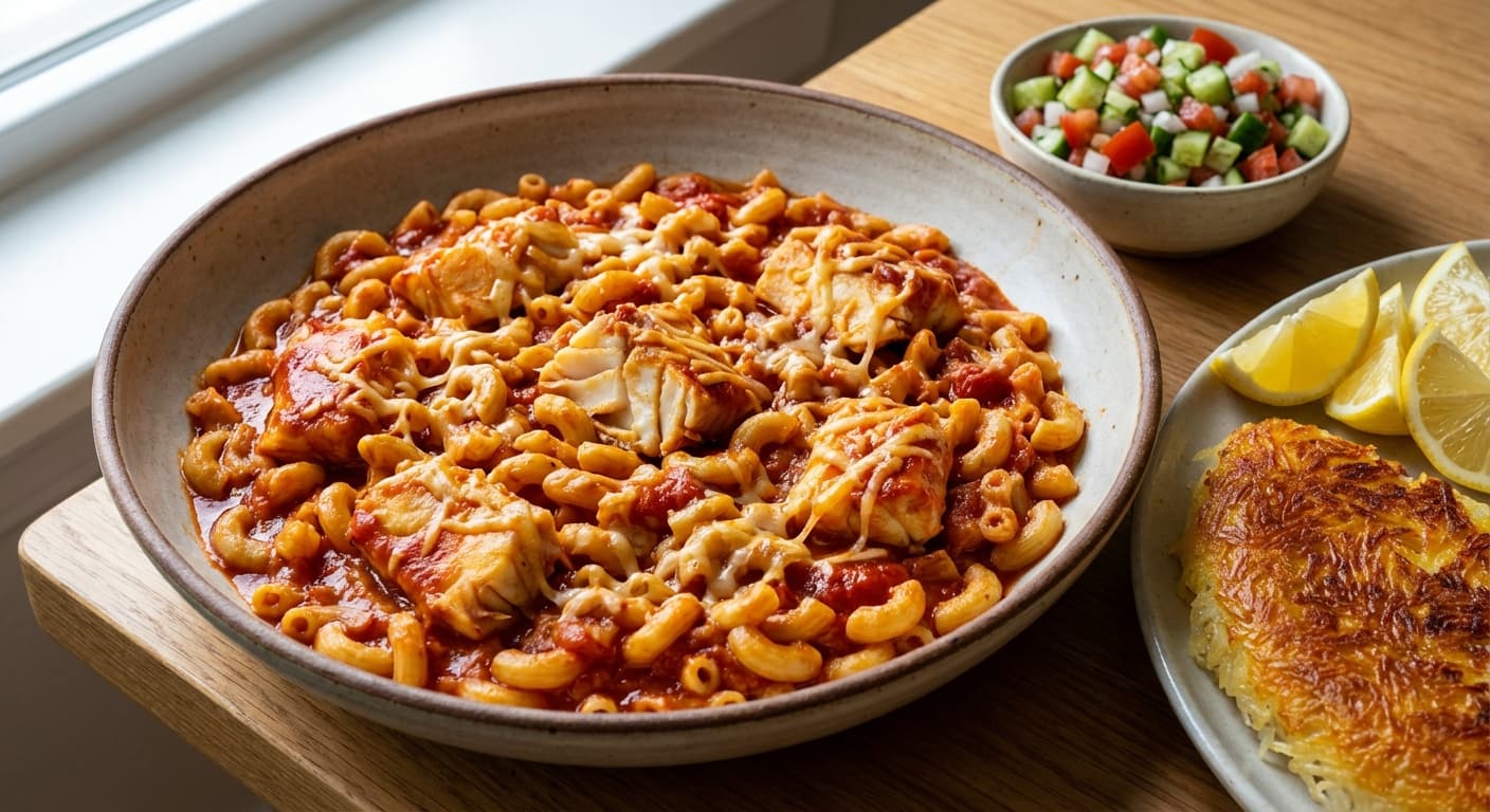 Persian-Style Fish Macaroni — Coastal tomato-glazed pasta with flaky fish - authentic persian recipe