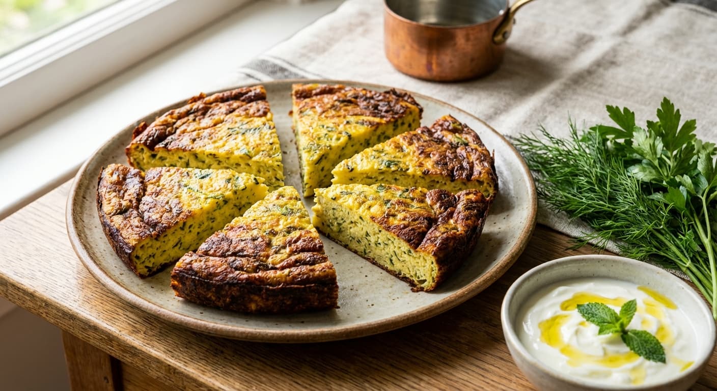 Kuku - ye Kadoo Sabz - Persian Zucchini Frittata - authentic persian recipe