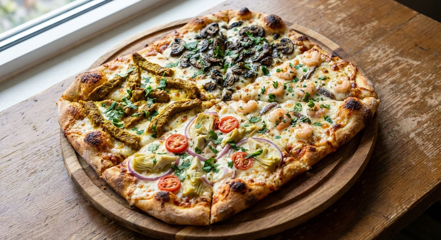 Pizza Chahar Fasl — Persian Four Seasons Pizza - authentic persian recipe