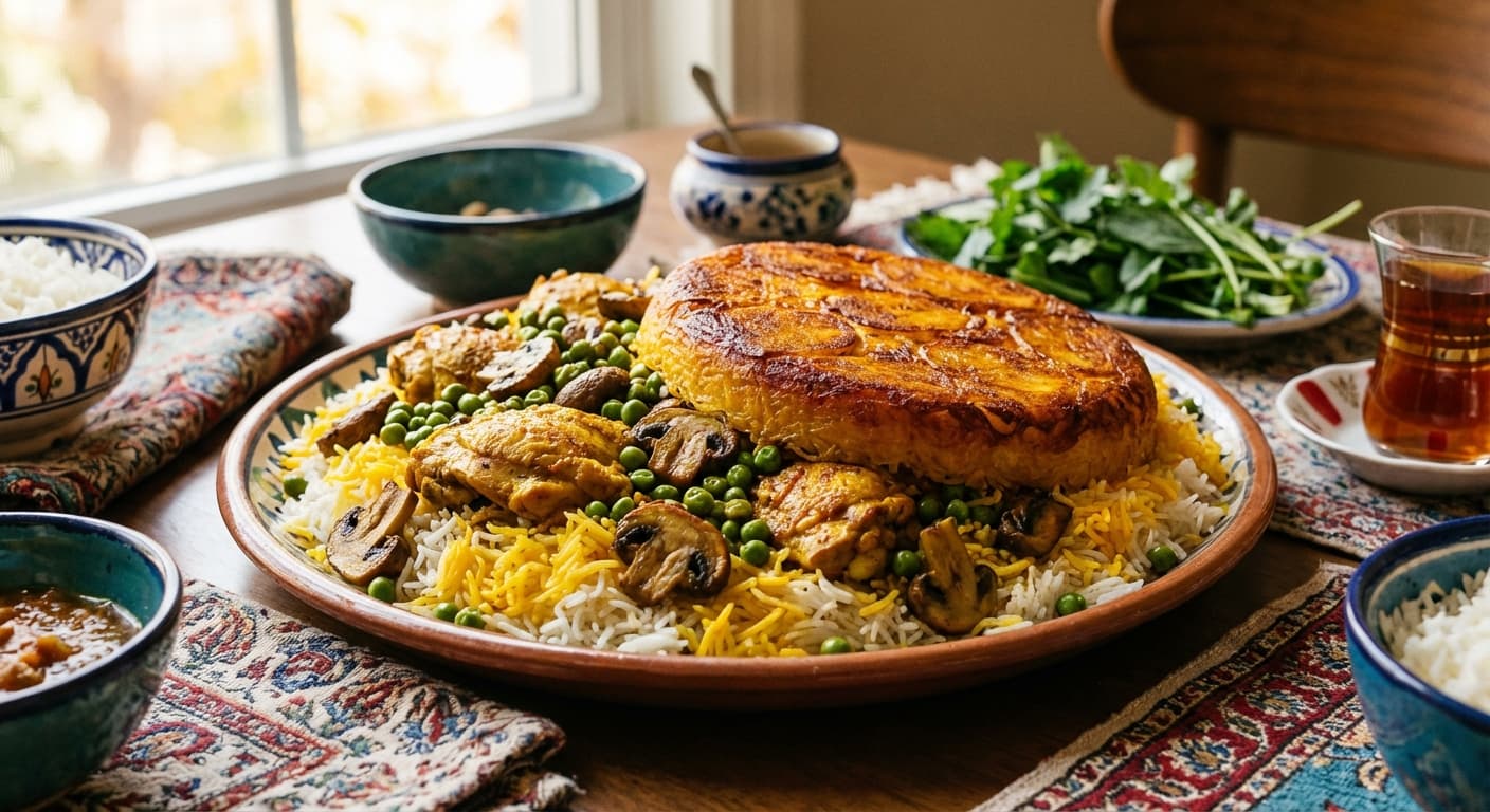 Polow - ye Zaafarani Kari ( ) - authentic persian recipe