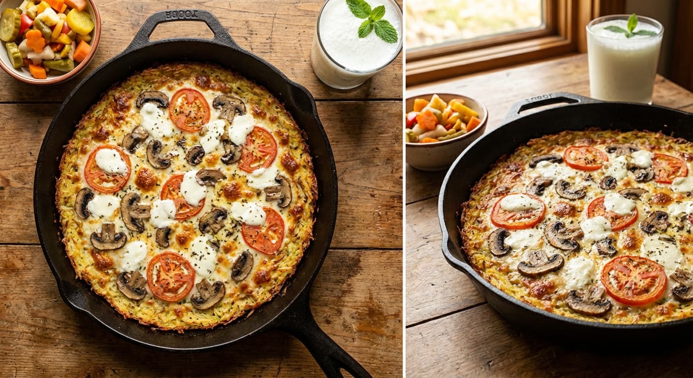 Potato Crust Pizza — Persian Home-Style Potato “Pizza” - authentic persian recipe