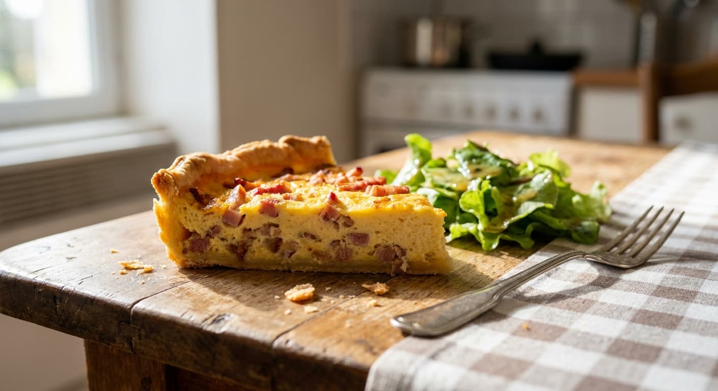 Quiche Lorraine — Classic Bacon Custard Tart - authentic french recipe