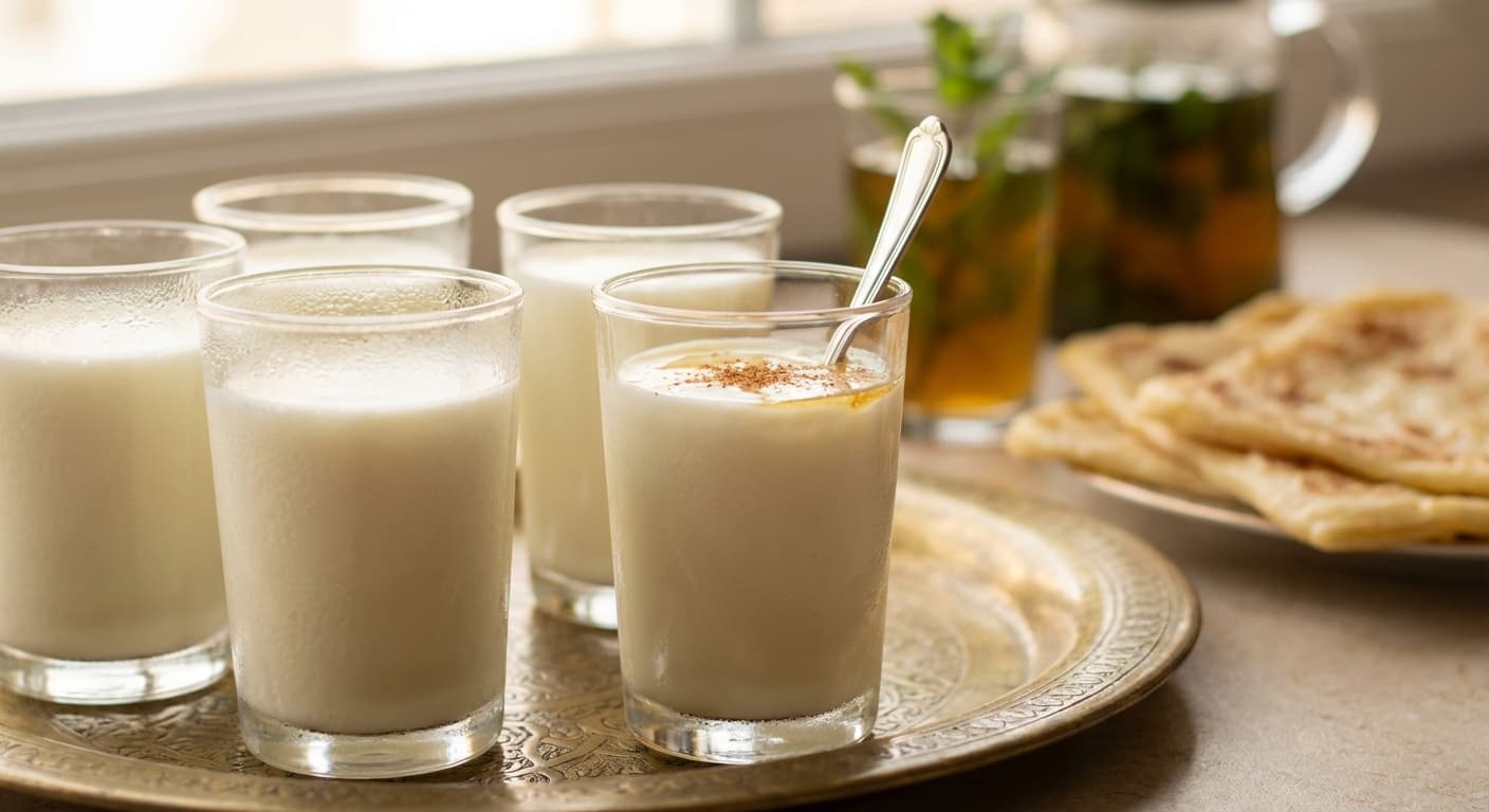 Raib — Moroccan Chilled Homemade Yogurt, Plain or Sweetened - authentic moroccan recipe