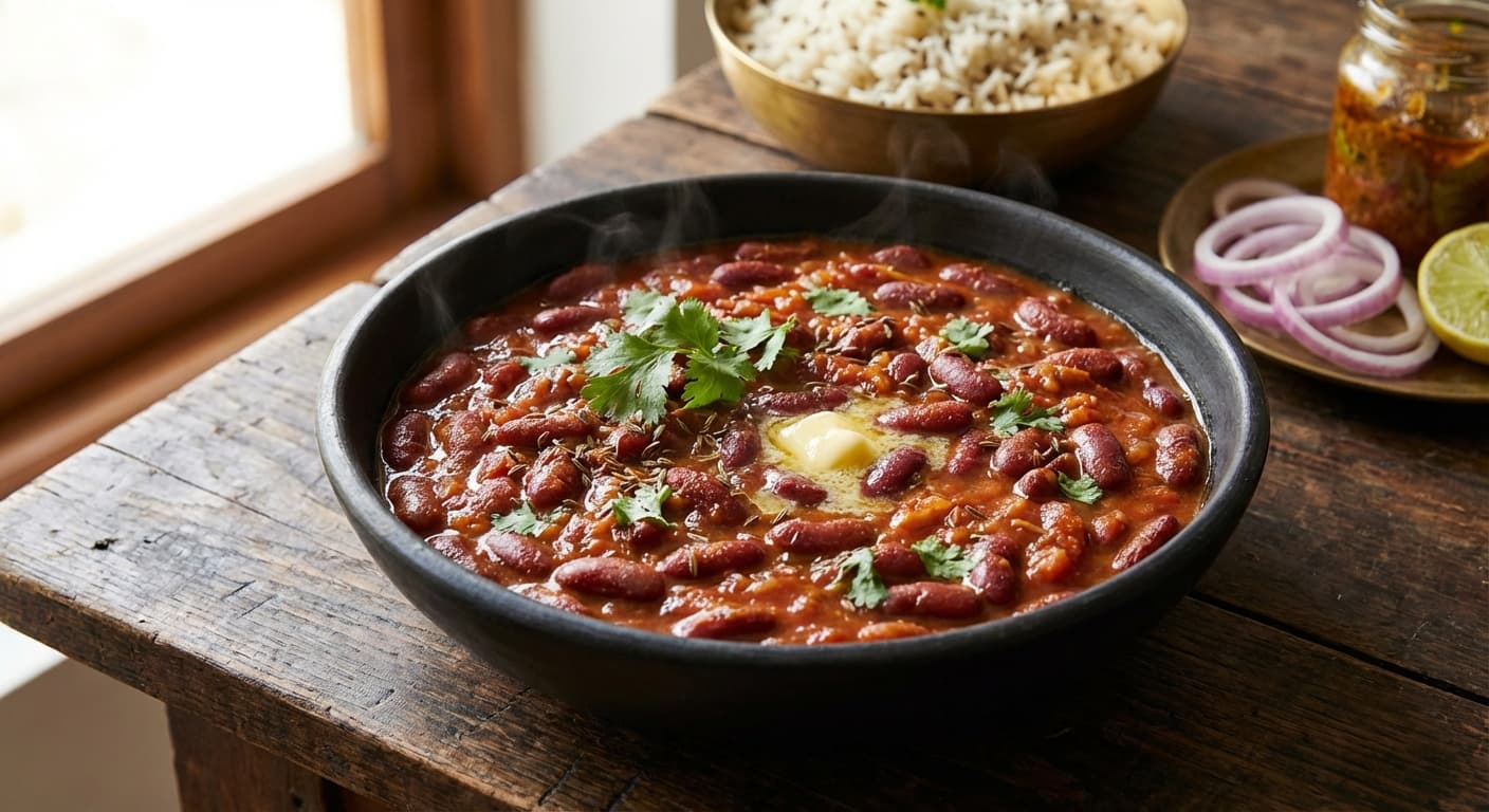 Rajma — Indian Kidney Bean Curry in Tomato-Onion Gravy - authentic indian recipe