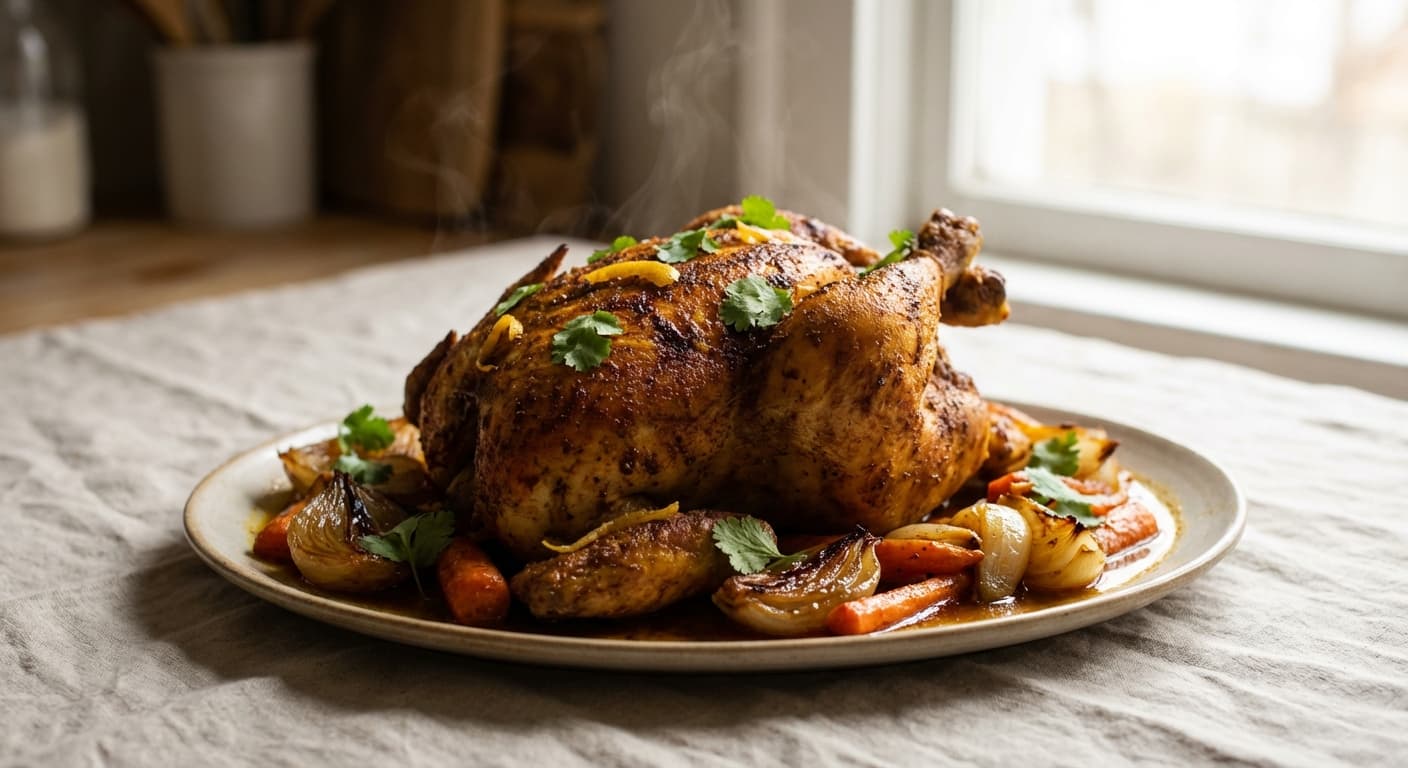 Ras El Hanout Chicken — Moroccan Spiced Roasted Chicken with Aromatic Blend - authentic moroccan recipe