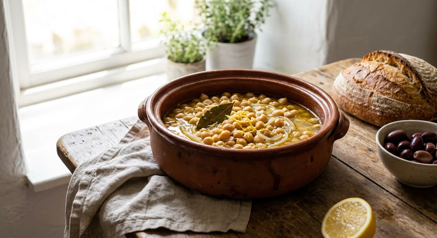 Revithada — Greek Oven-Baked Chickpea Stew from Sifnos - authentic greek recipe