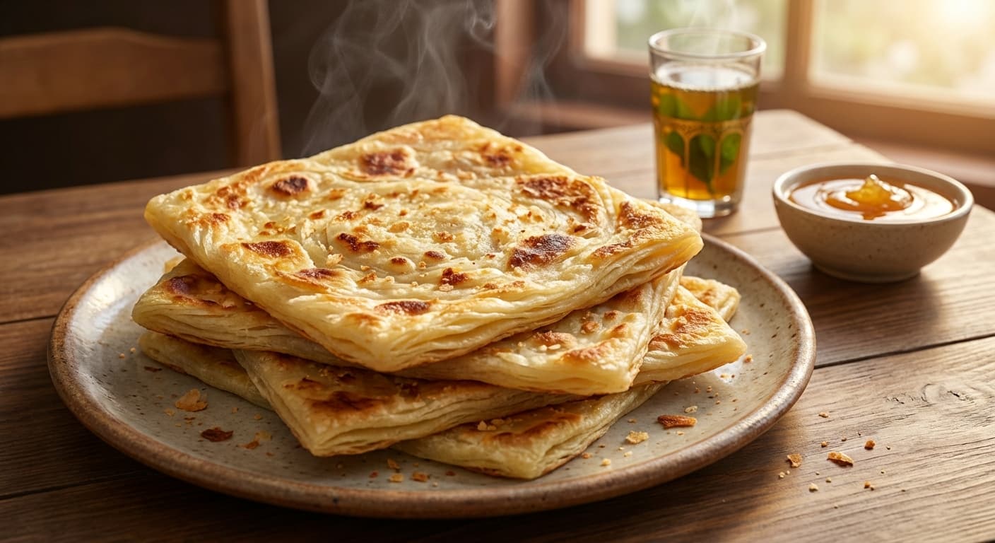 Rghaif — Moroccan Flaky Square Pan-Fried Pastry - authentic moroccan recipe
