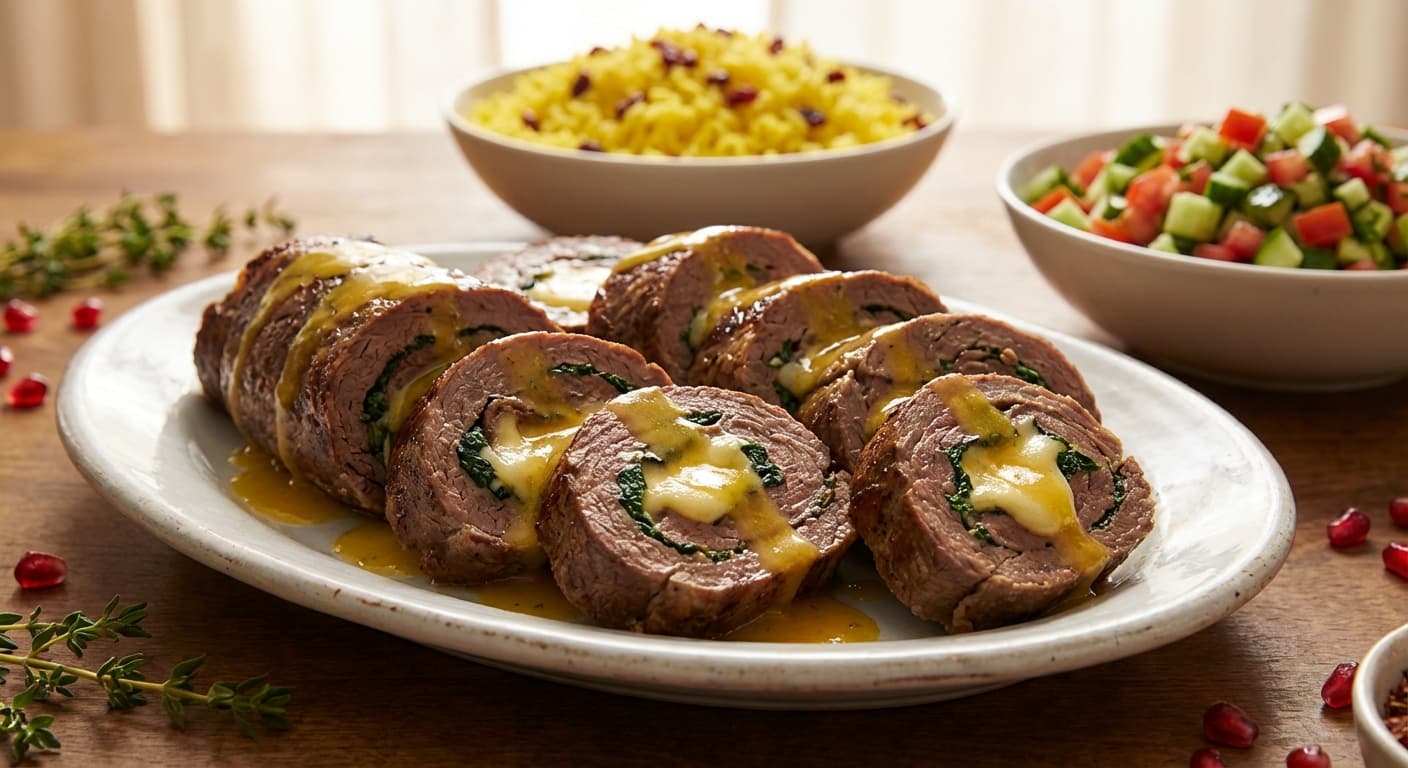Rolet Goosht Ba Panir — Persian Cheese-Stuffed Beef Rolls - authentic persian recipe