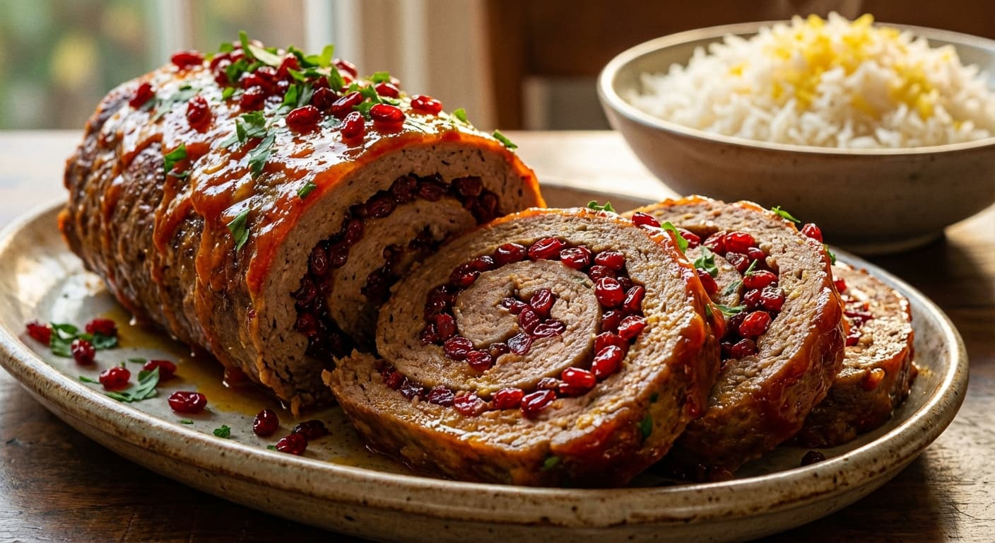 Roulade Gooshti — Persian Saffron & Barberry Meatloaf - authentic persian recipe