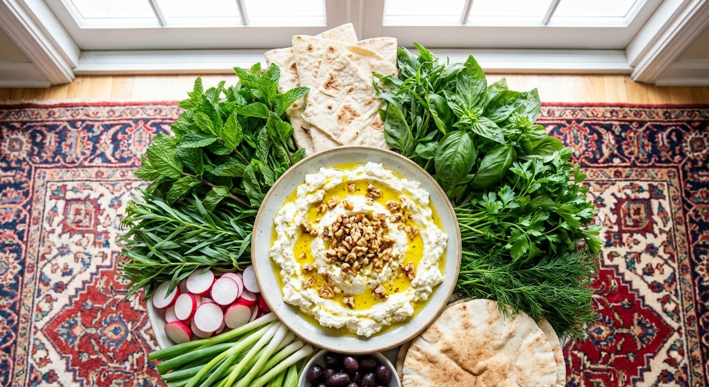 Sabzi va Panir - | Persian Herb & Feta Spread - authentic persian recipe
